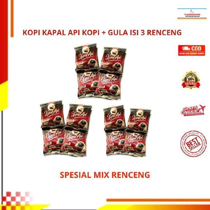 

Grosir [Paket Hemat Isi 3] Kopi Kapal Api Special Mix 1 Renceng Isi 10 Sachet Promo Murah/ Kapal Api Kopi Special Mix 1 Renceng Isi 10 Sachet Promo Murah