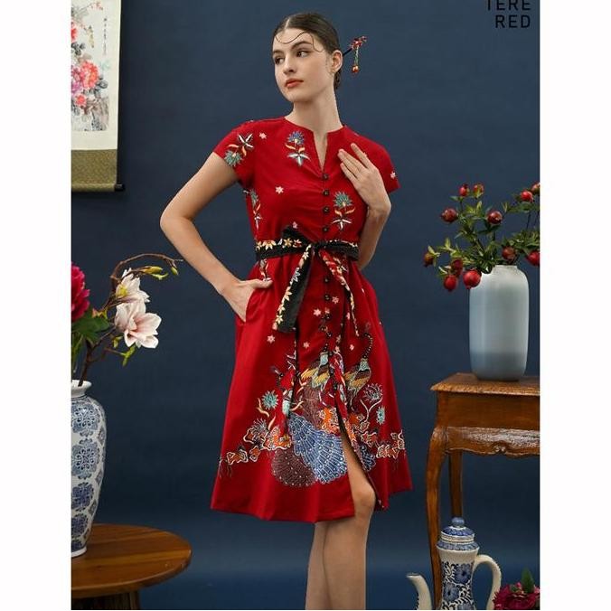 Ready Tere Dress Wanita Batik Couple Modern Dress Batik Modern Gaun Pesta Dress Batik Wanita