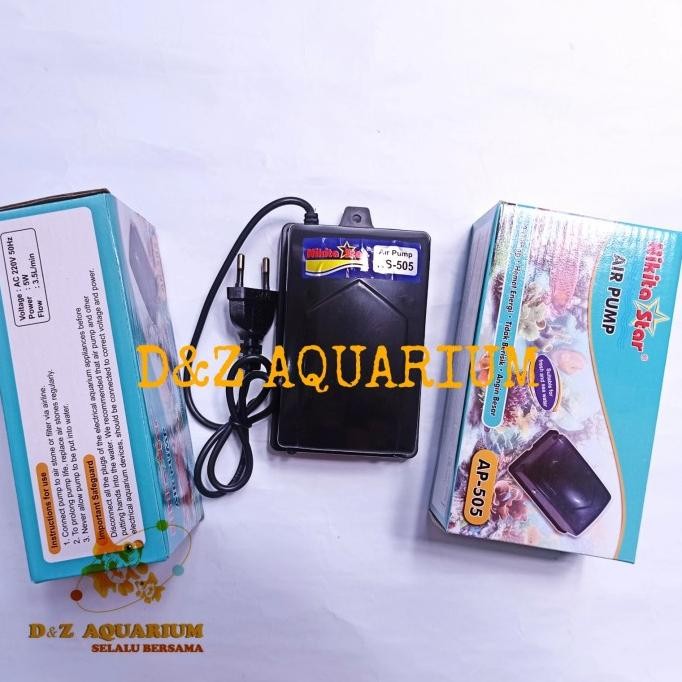 DISKON NS AP 505 AIR PUMP NIKITA STAR AP505 BONUS SELANG 2M BATU AERATOR 2PCS