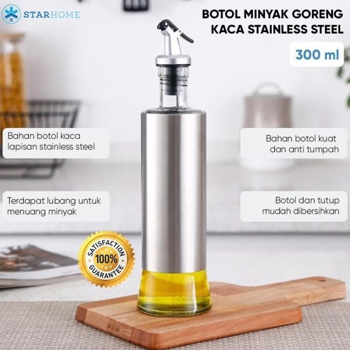 

STOK TERBATAS BOTOL MINYAK KECAP CUKA BAHAN KACA 300ML ANTI TUMPAH TEMPAT MINYAK