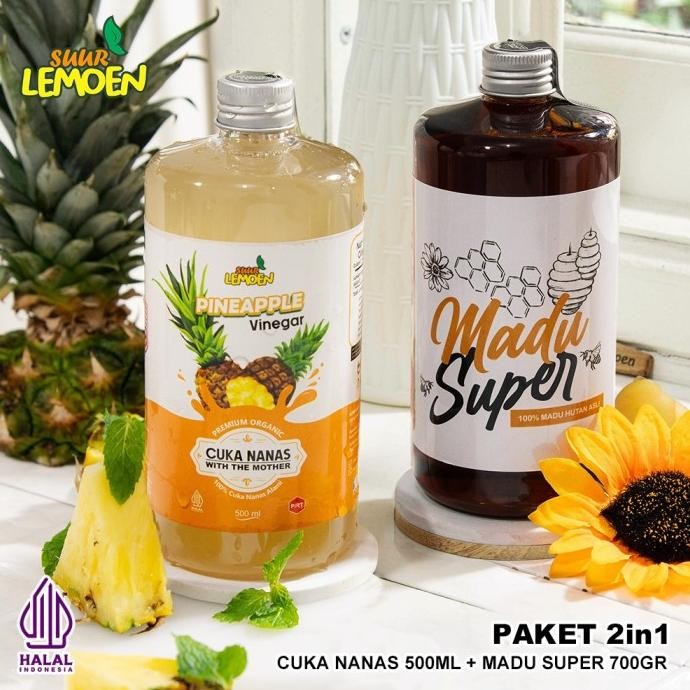 

STOK TERBATAS SUUR LEMOEN - PAKET HEMAT CUKA NANAS 500ML DAN MADU 700GR