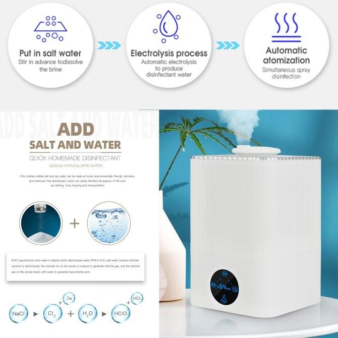 ready HOCL Generator + Humidifier 2 in 1 disinfectant ruangan
