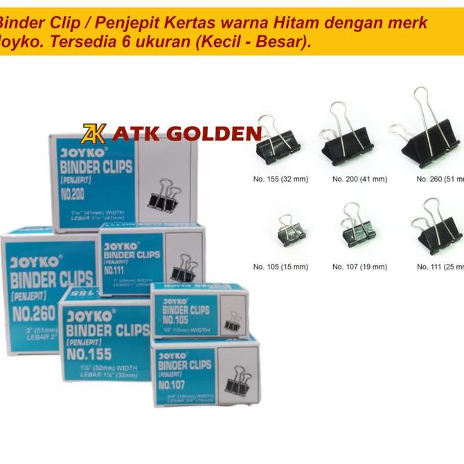 

ready Binder Clip Joyko Ukuran Kecil - Besar murah