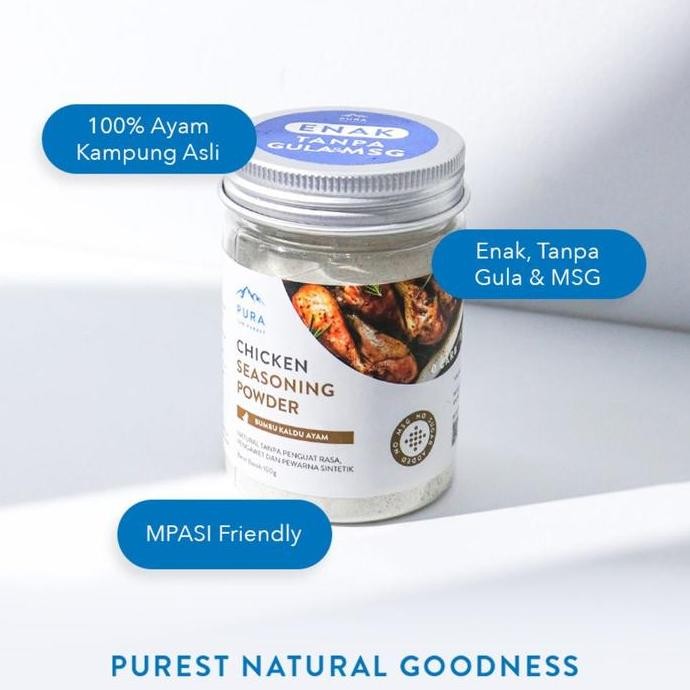 

PURA Seasoning Kaldu Ayam Kampung Asli Non MSG Kaldu MPASI 100g