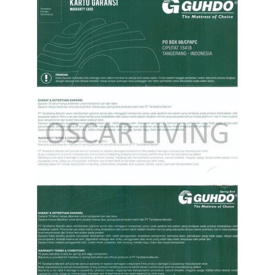 ready  Guhdo Springbed 2in1 New Prima uk 120x180 - SORONG ONLY - GARANSI 10TH