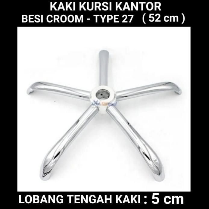 ready  kaki kursi kantor besi chrome, kaki kursi gaming , kaki kursi staff