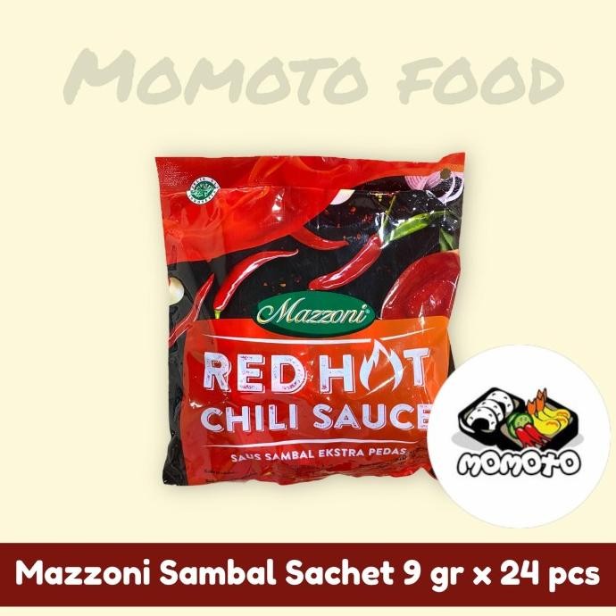 

MAZZONI Saus Red Hot Chili Sambal Sachet 9 Gram isi 24 Pcs