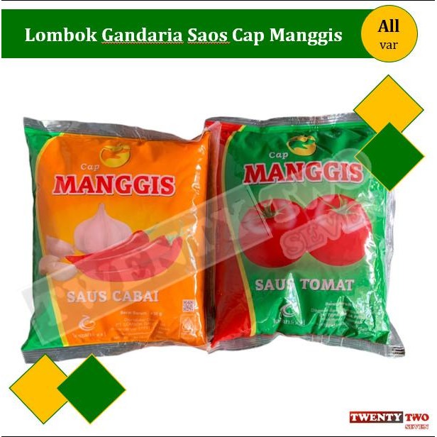 

Lombok Gandaria Saus Saos Tomat Sambal Cabai Cap Manggis 450 gr
