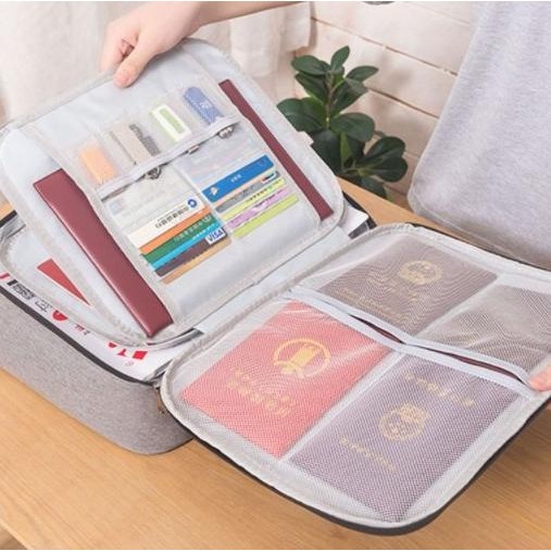 

tyS Tas Dokumen Tempat Penyimpanan File Pasport Travel Bag Storage Box