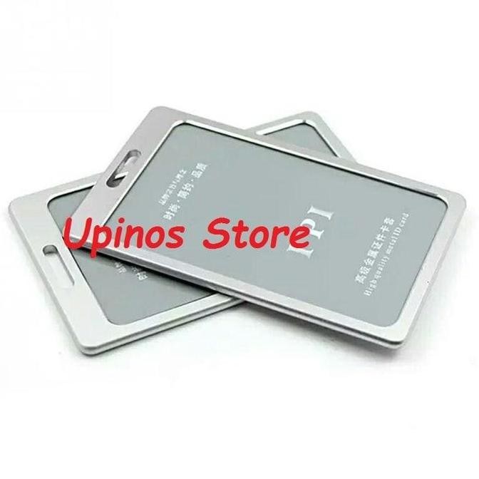 

tyS Exclusive Aluminium Alloy Metal Potrait ID Card Holder Lanyard