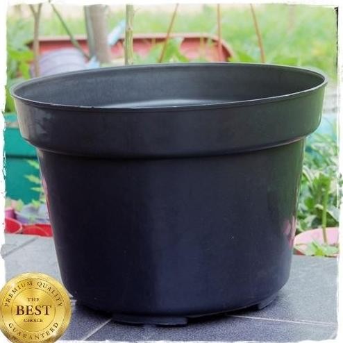 Pot Bunga 40cm Hitam Pot Tanaman Hias Grosir Murah Plastik 40 cm Bibit