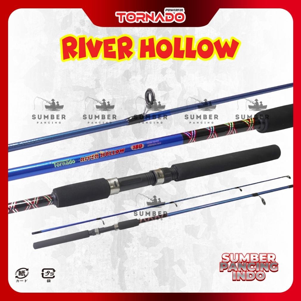 TORNADO Joran Pancing RIVER HOLLOW Super Fiber Glass Sambung 2 Butt Joint 150CM - 300CM