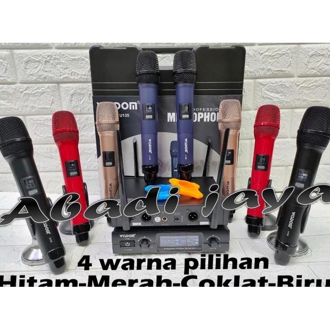 MIC WIRELESS WISDOM U 135 2 MIC PEGANG MIC WISDOM U135 ORIGINAL