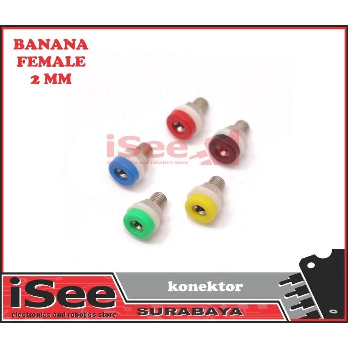 Soket Jack Banana Plug Female 2mm jack audio 2mm Soket Panel Konektor