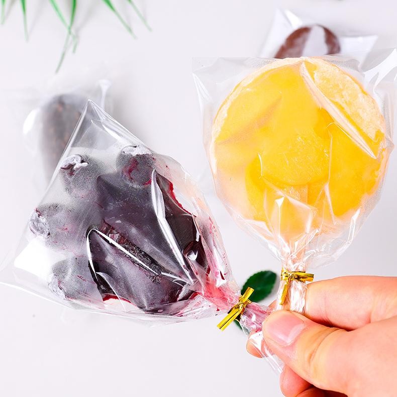 

Premium 100Pcs Kantong Es Lilin Penebalan / Kantong Plastik Kue / Segel Mesin Transparan Kantong Biskuit High Quality