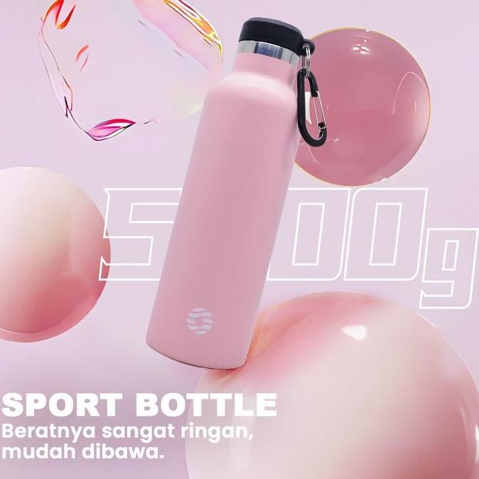 Murah Fjbottle - Botol Minum Tumbler Olahraga Stainless Steel 750Ml Dengan Gantungan Free Tas Dan Si