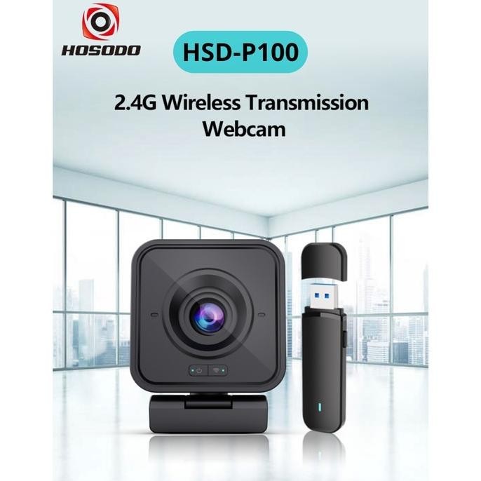 Wireless Webcam Camera Conference Hosodo Hsd-P100 Plug And Play 1080P New Stok