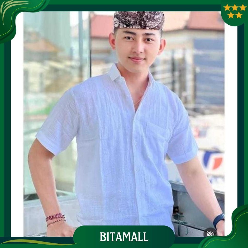 Baju Kemeja Serat Jagung || Kemeja Laki-Laki Siap Kirim