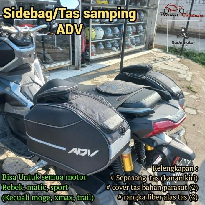 Terlaris Sidebag Adv Tas Samping Murah Hitam Abu Abu Tas Mudik Tas Touring Muat Jas Hujan Baju Kacam