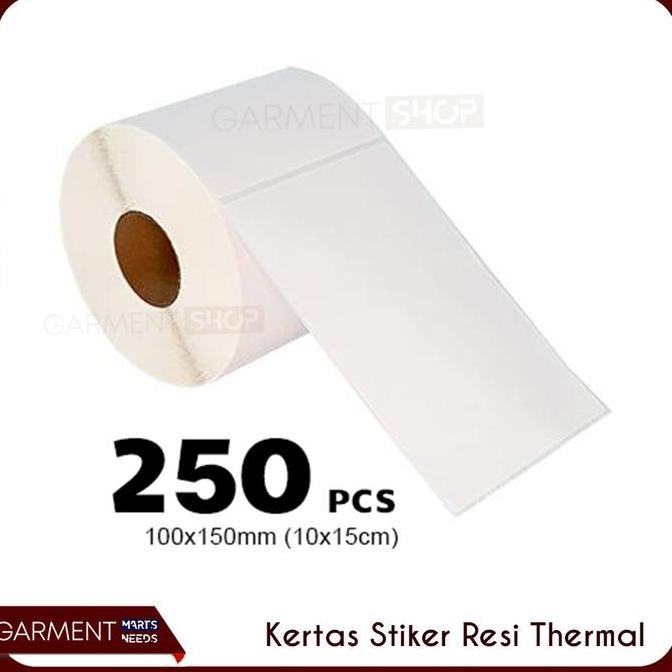

KERTAS LABEL THERMAL RESI PENGIRIMAN STIKER BARCODE 100X150 MM ISI 250 PCS