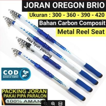 Peralatan pancing joran OREGON SARGO DAN BRIO 300 - 360 - 390 - 420 cm/ 3 - 3,6 -3,9 - 420 meter bis