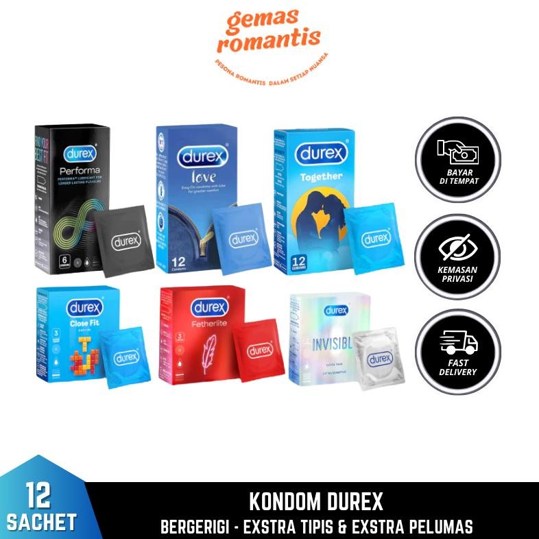 Kondom Durex Love Jeans Extra Pelumas Performa Tahan Lama  Invisible Tipis Close Fit Aman Ketat Feth