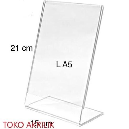 

redi Tentcard / Nomor Meja / Tent Holder Akrilik / acrylic Ukuran A5 L