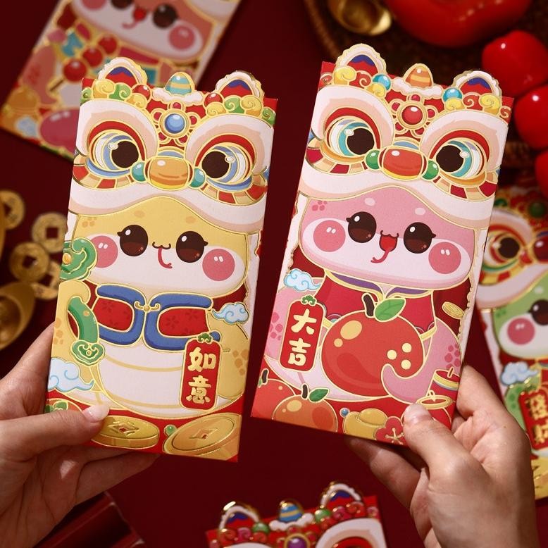 

[ ISI 6 ] ANGPAO ULAR IMLEK PANJANG TELINGA SHIO ULAR 2025 HONG BAO FUNG PAU Imlek Sincia Tahun Ular | Amplop Angpau Kuping Kepala Besar Telinga Lucu Imlek Ular Chinese New Year Tahun Baru 2025