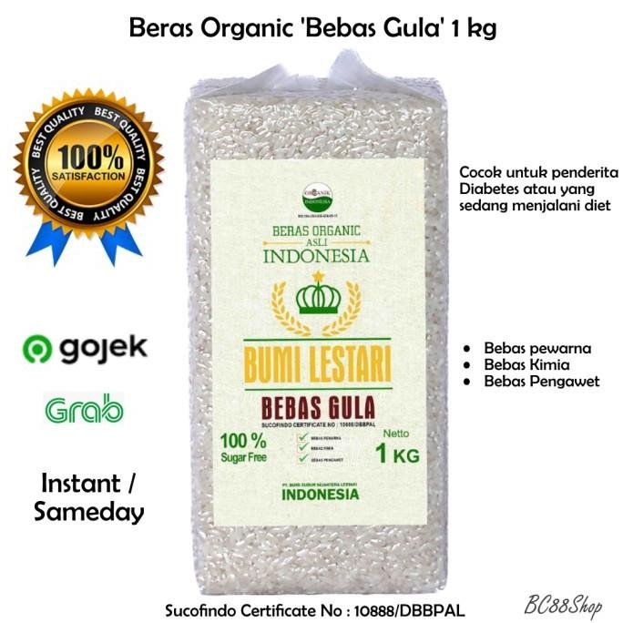 

Beras Organik Bebas Gula (White Rice Sugar Free) 1kg Bumi Lestari