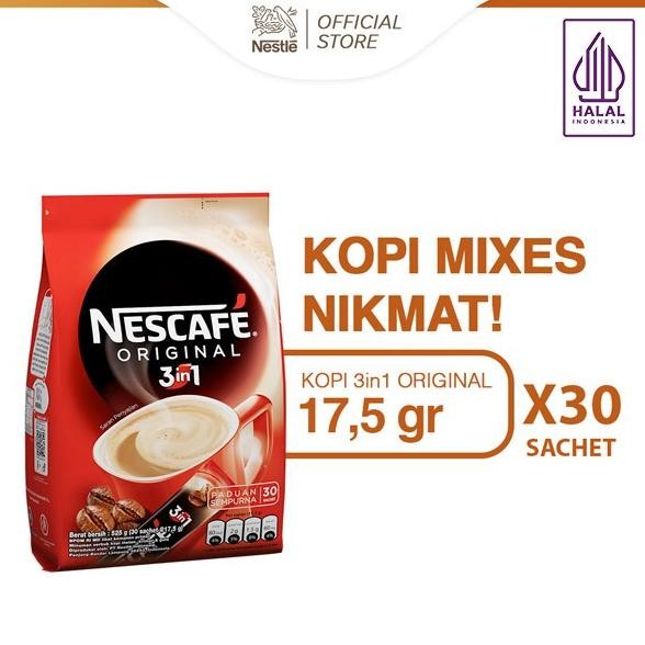 

TERLARIS Nescafe Original 3in1 Kopi Robusta 17.5gr x 30 Siap kirim
