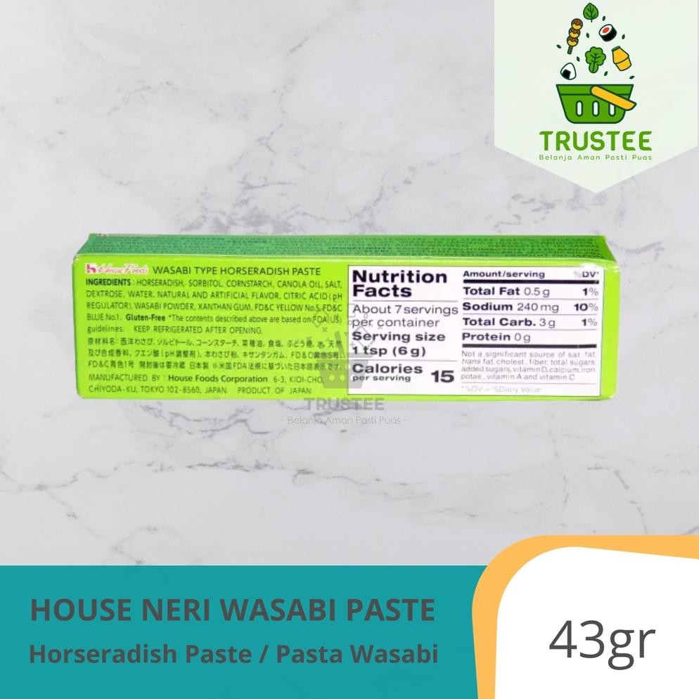 

fgk-24 YBW-2429 house foods NERI WASABI paste pasta 43gr import TUBE Hemat Termurah