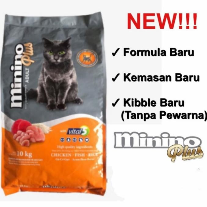 TERLARIS - Minino plus 10 Kg makanan kucing 10kg Freshpack no maxi