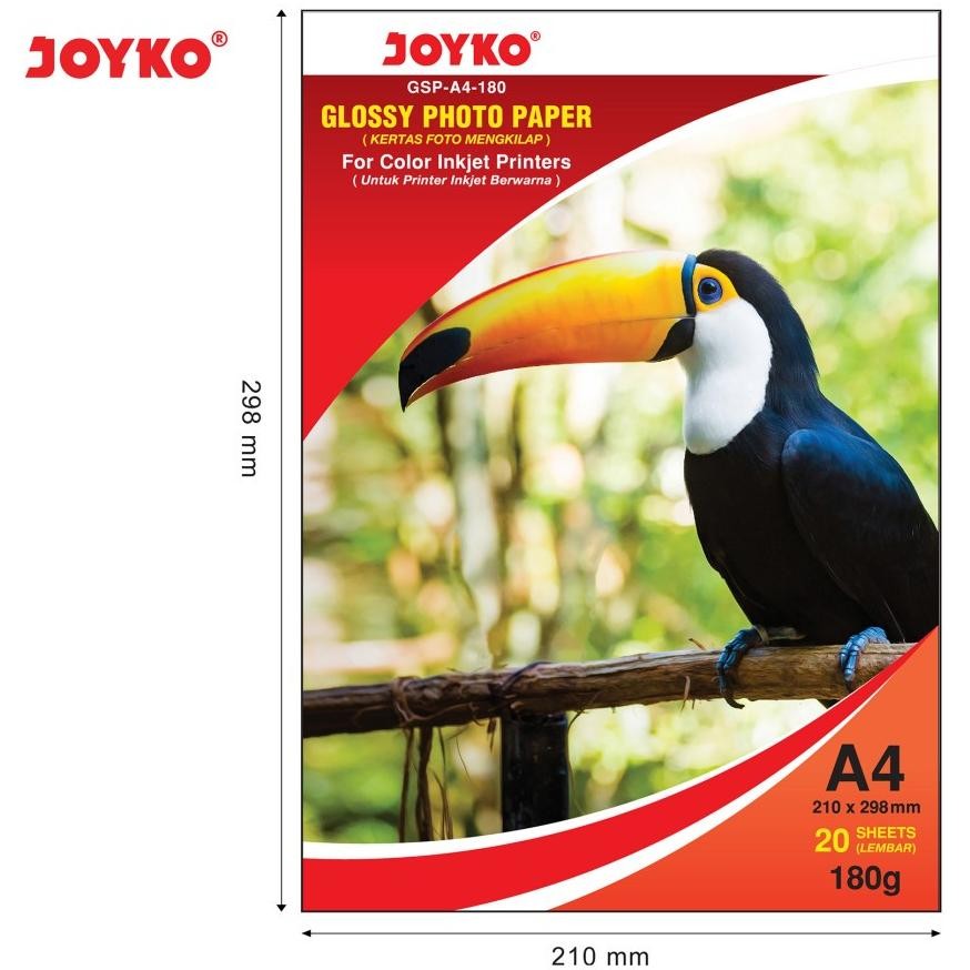 

KU09 eqw-68 Joyko Glossy Photo Paper A4 180gr 20Sheet Terlaris Terlaris