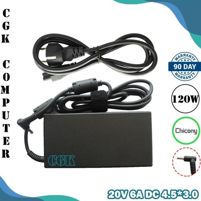 Adaptor Charger Laptop Chicony A12-120P1A Msi Gf63 Thin 10Uc 20V 6A New Stok