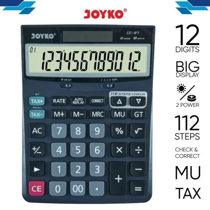 

gd-8 er-87 JoyKO CC 27 Check & Correct Calculator Original - Kalkulator Meja spt DJ-120D Termurah Premium