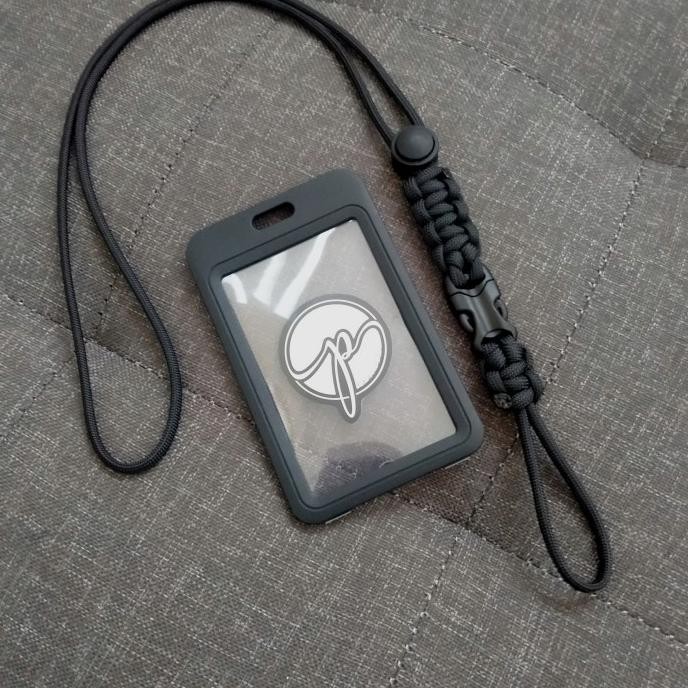 

new !!! Heavy Duty Tactical Lanyard with double sided card holder 2 sisi murah