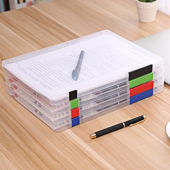 

new !!! Kotak Penyimpanan Clear Folder File Kertas A4 A5 Plastik Transparan murah