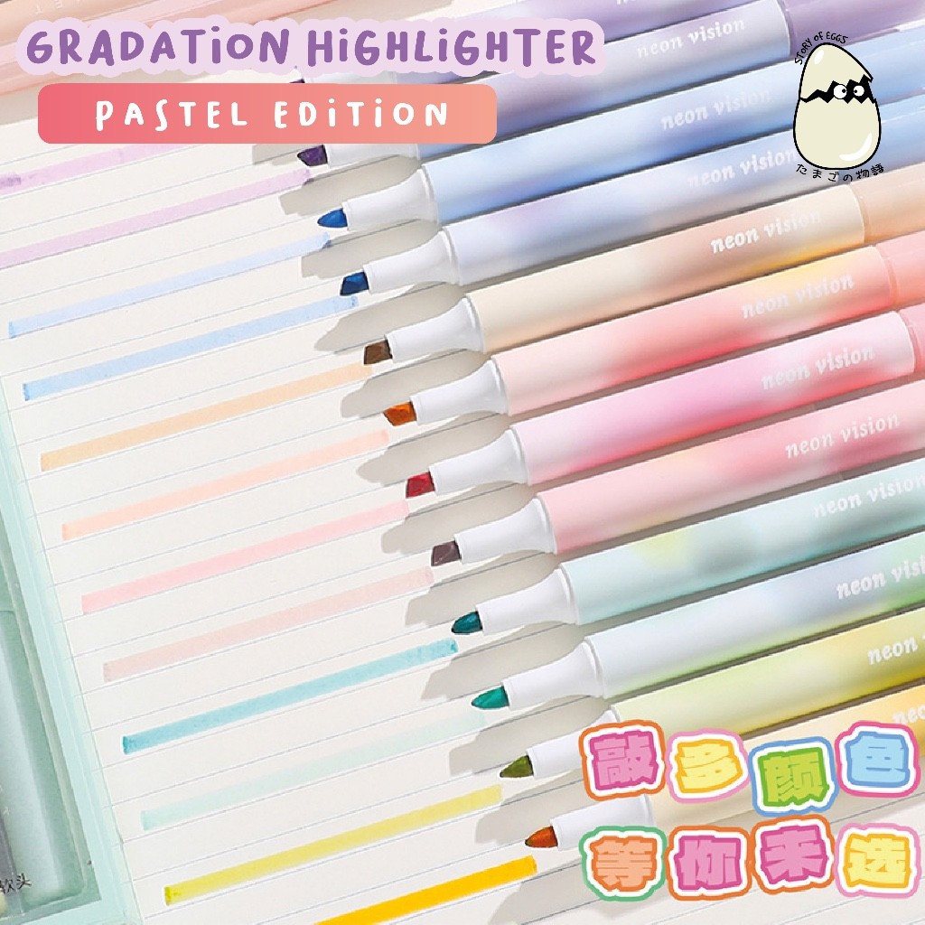 

Ay00! [1SET ISI 4] Gradation Highliter Aesthetic Color l Stabilo highlighter pastel marker