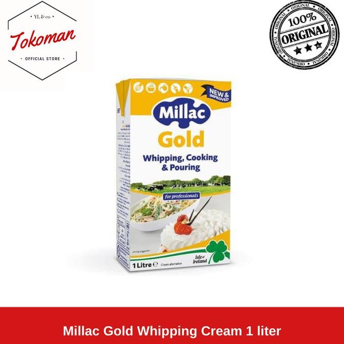 

Sale (Grab/Gojek) Millac Gold Whipping Cream 1 Liter / Cooking - 1 Karton