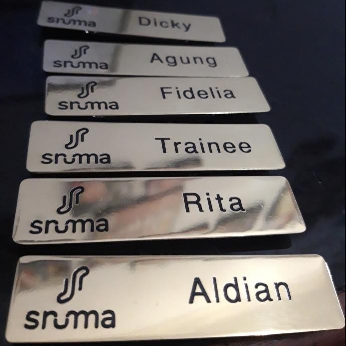 

new !!! Nama Dada/ Nametag Peniti/ Nametag Kuningan/ Nametag Stainless/ Grafir murah