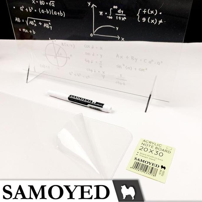 

new !!! Papan Tulis Akrilik / Acrylic Note / Planner / Schedule / To Do / Display / Decoration Board 20 x 30 cm Samoyed ACNB-P2030 murah