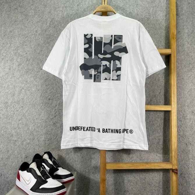 new  BAJU KAOS TEE T-SHIRT UNDEFEATED x BAPE PREMIUM AUTHENTIC FULL TAG murah