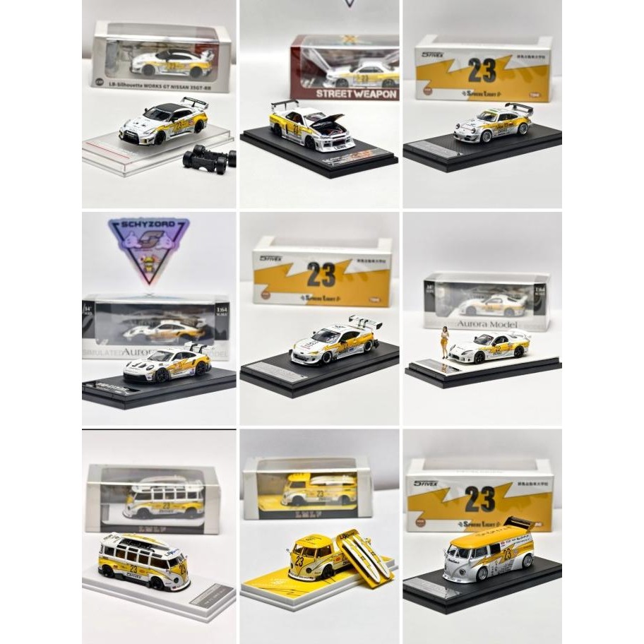baru  Time Micro x Aurora Model Nissan Porsche Toyota VW T1 RWB GT3 RS RX-7 Pandem Rocket Bunny LBWK