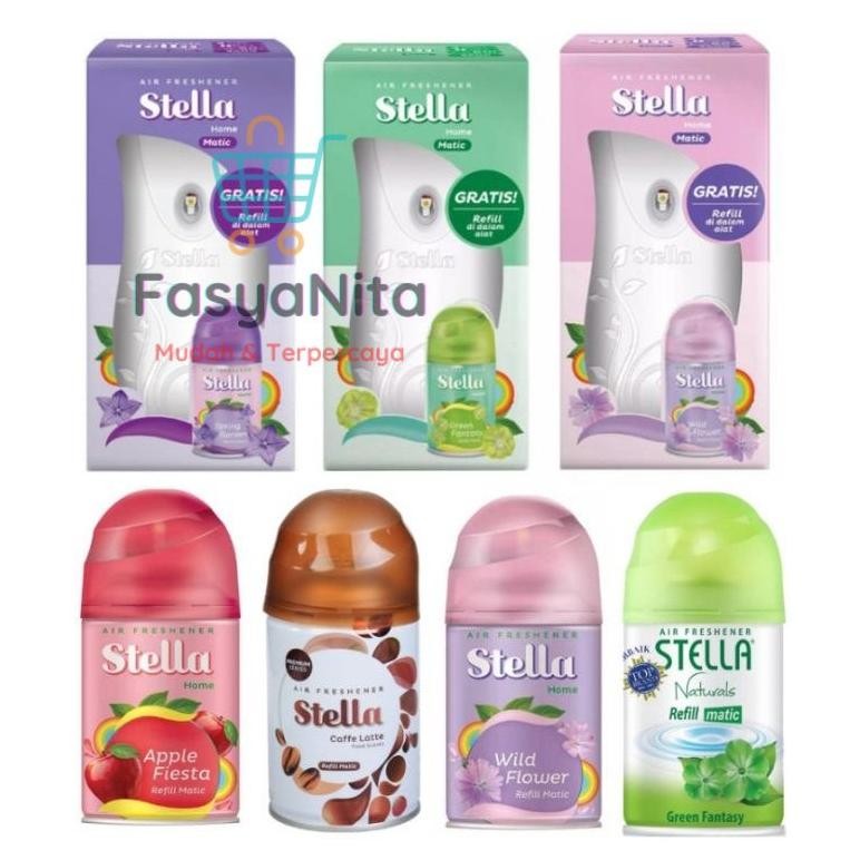 Terlaris Stella Matic Dispenser Alat Semprot Otomatis Reffil Pink Hijau Biru Apel Kopi Murah