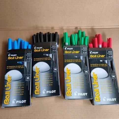 

NEW Pulpen Pilot Balliner 0.8mm/Hitam/Biru/Merah/Hijau Original 1 lusin