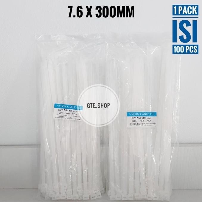 

new !!! Kabel Ties 30cm (300mm) 7.6 x 300mm PROMO TERMURAH Cabel Tie / Kabel Tie 7.6 x 300mm / Cabel Ties 30cm / Pengikat Kabel Putih dan Hitam Isi 100pcs / Kabel Ties Jumbo / Cabel Ties Panjang murah