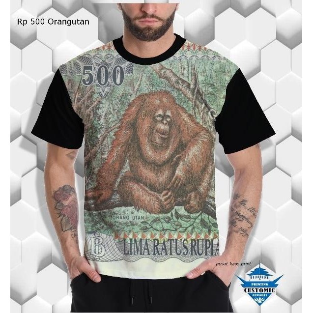 new  kaos pria baju dewasa kaos unik 500 orang utan murah