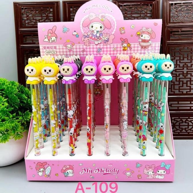 

TERLARIS - (48pc/56pc) pensil lantu susun/pensil susun karakter/pensil cabut/LANTU 1 BOX BESAR