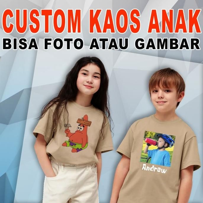 BAJU KAOS ANAK BAYI DAN BALITA CETAK FOTO DI KAOS