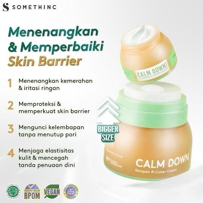 BEBAS ONGKIR - (50ml) SOMETHINC Calm Down 50ml Skinpair R-Cover Cream Moisturizer Somethinc somethin
